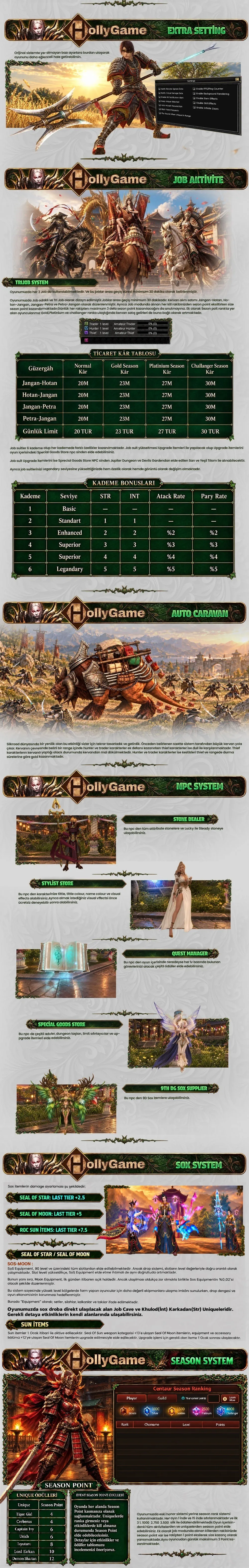 HollyGame - 100 CAP | Sadece CH | Macro Sistem | Auto Kervan | 1.000.000TL Ödül Havuzu