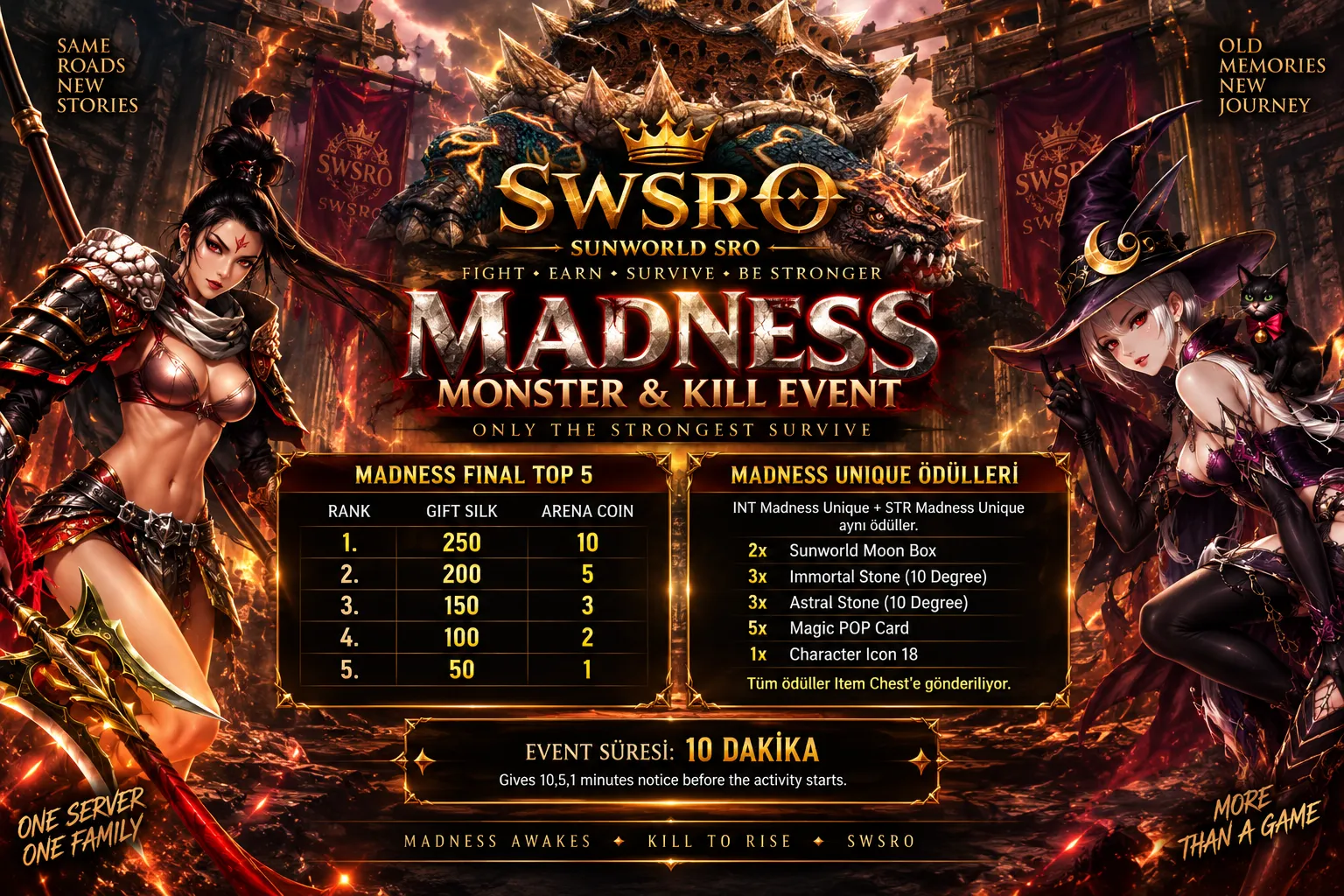 Sunworld Online - 100 CAP | Sadece CH | Drop Sistem | Yeni Dungeon
