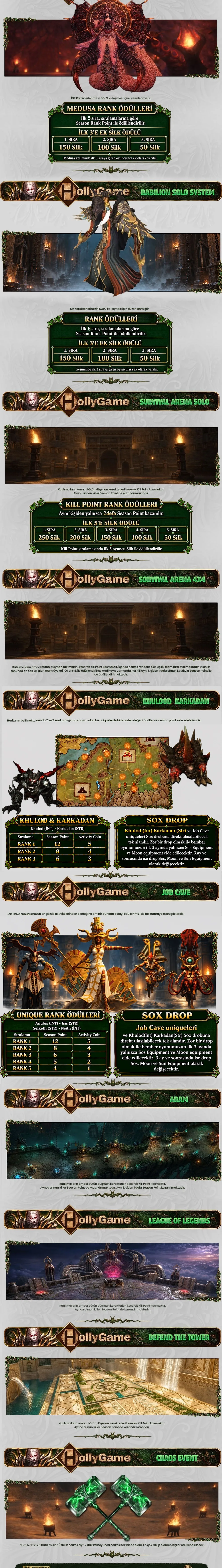 HollyGame - 100 CAP | Sadece CH | Macro Sistem | Auto Kervan | 1.000.000TL Ödül Havuzu