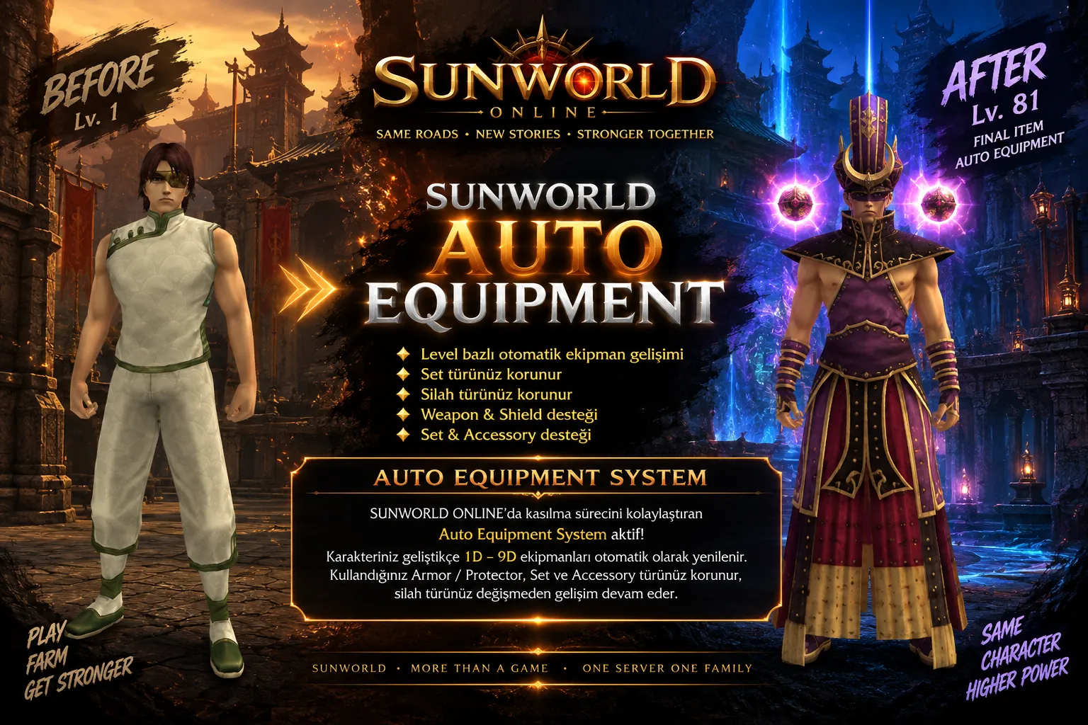 Sunworld Online - 100 CAP | Sadece CH | Drop Sistem | Yeni Dungeon