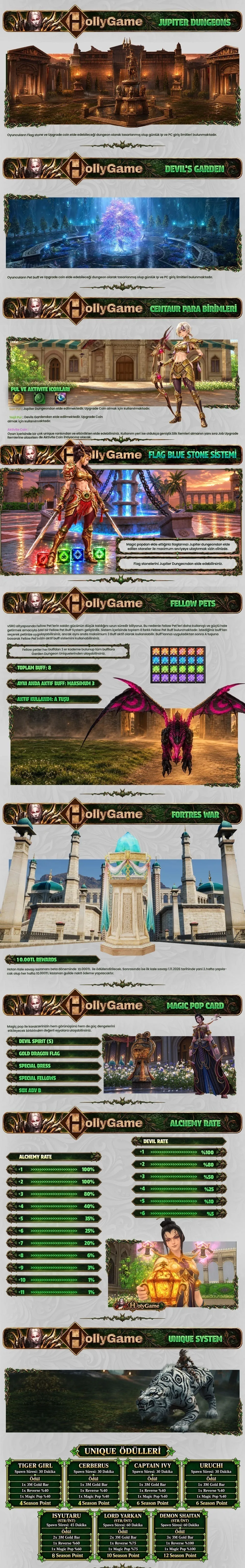 HollyGame - 100 CAP | Sadece CH | Macro Sistem | Auto Kervan | 1.000.000TL Ödül Havuzu