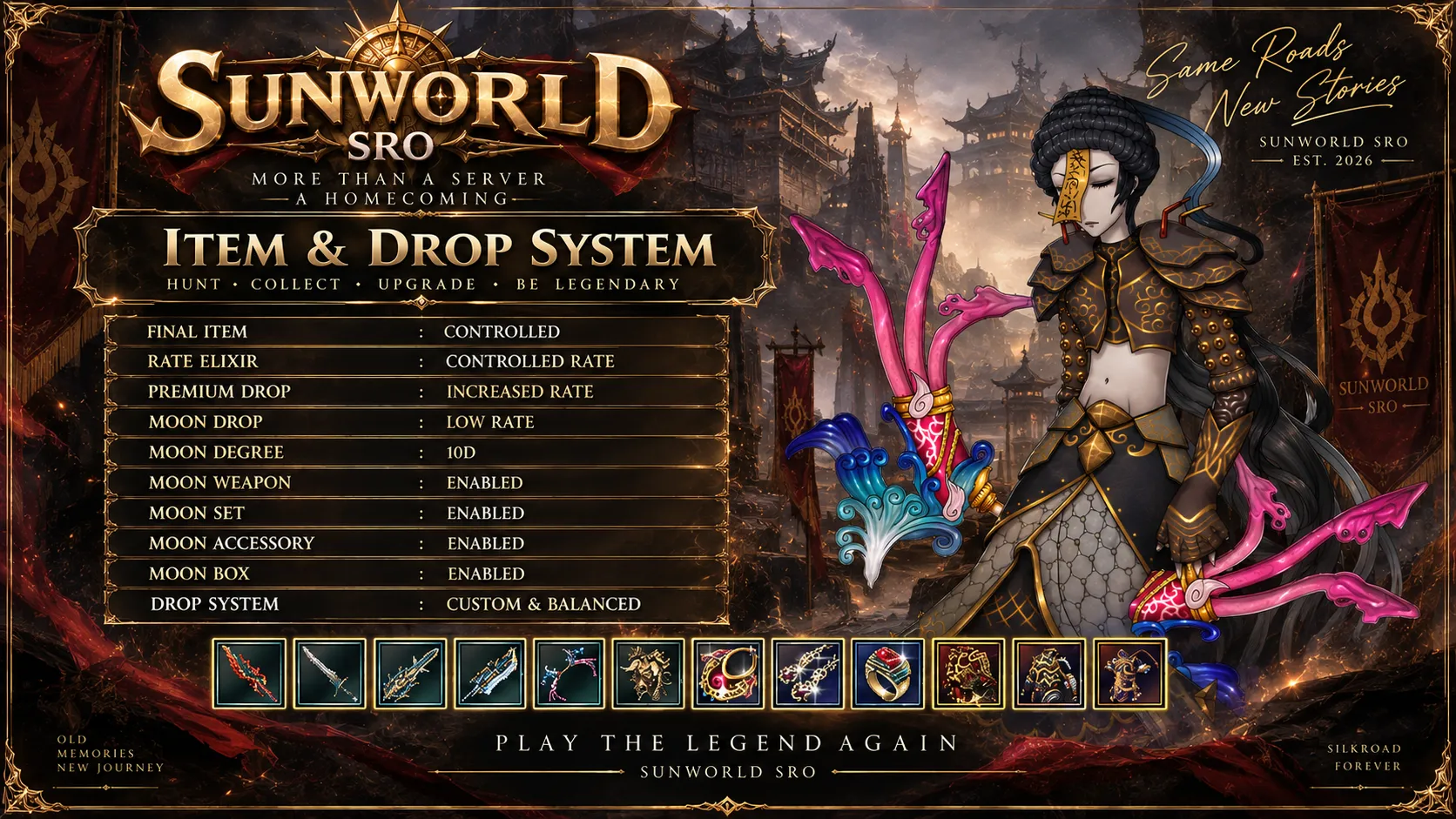 Sunworld Online - 100 CAP | Sadece CH | Drop Sistem | Yeni Dungeon