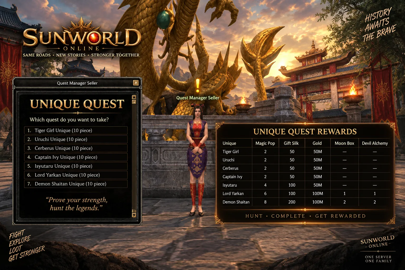 Sunworld Online - 100 CAP | Sadece CH | Drop Sistem | Yeni Dungeon