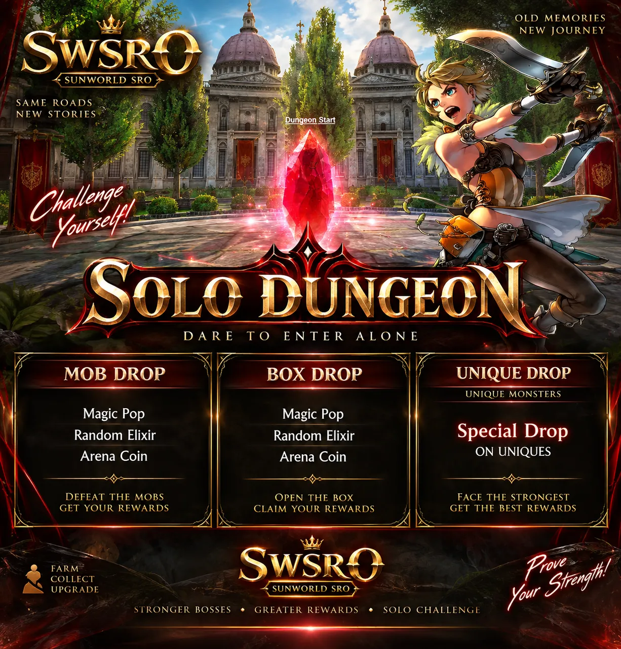 Sunworld Online - 100 CAP | Sadece CH | Drop Sistem | Yeni Dungeon
