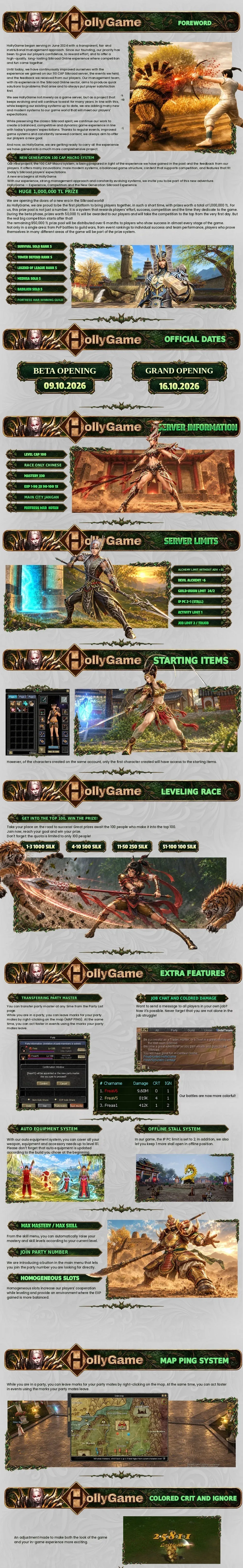 HollyGame - 100 CAP | Only CH | Macro System | Auto Caravan | $24,000 Prize Pool