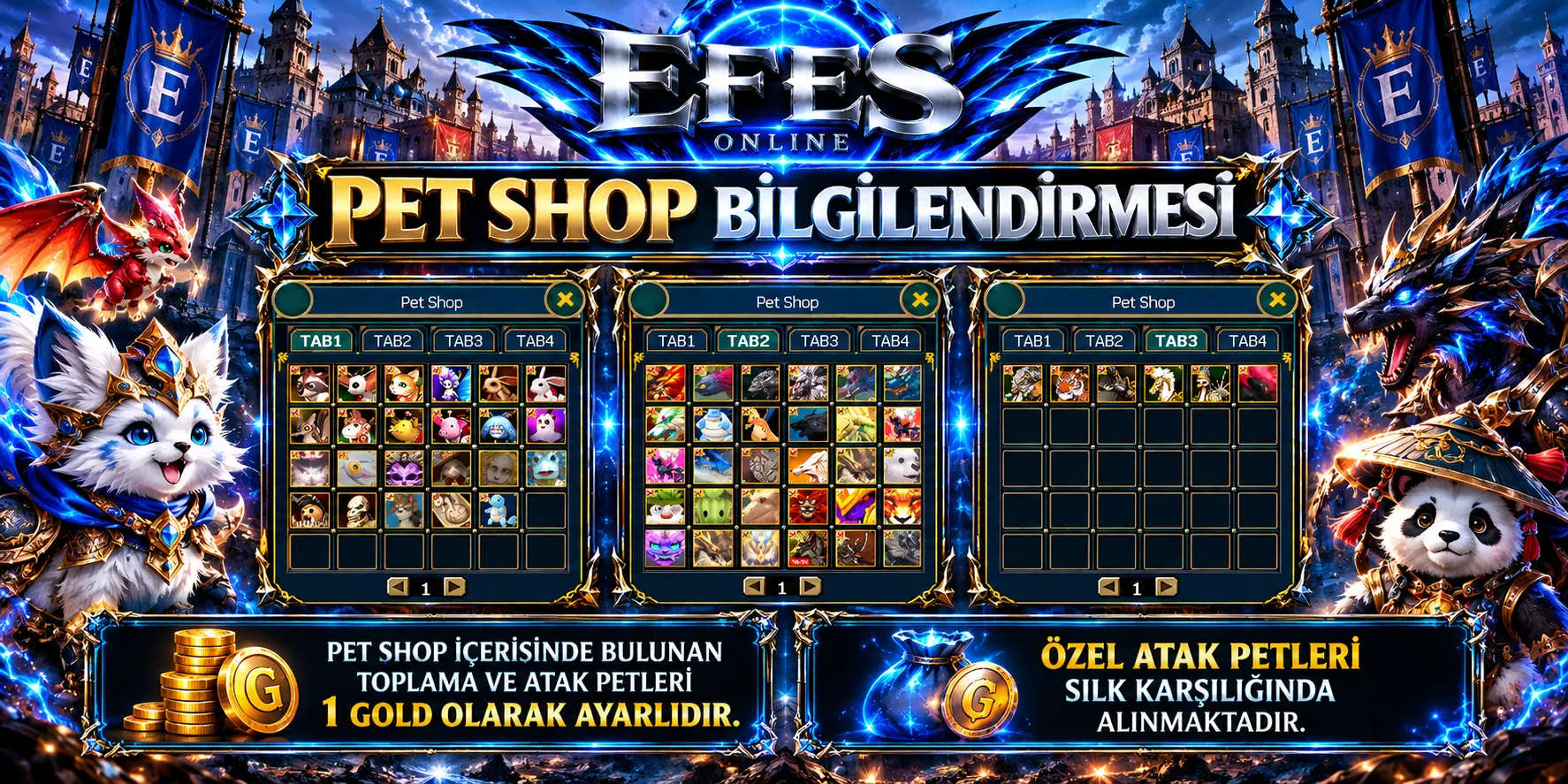 Efes Online - 120 CAP | EU&CH | 13-14-15 DG | Kolay PvP Server | 1 Gold