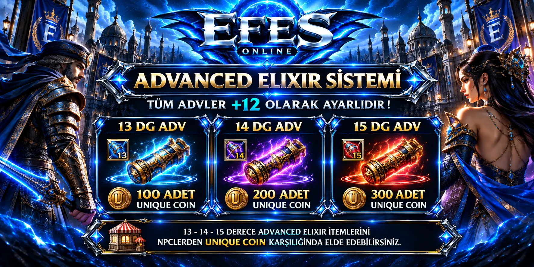 Efes Online - 120 CAP | EU&CH | 13-14-15 DG | Kolay PvP Server | 1 Gold
