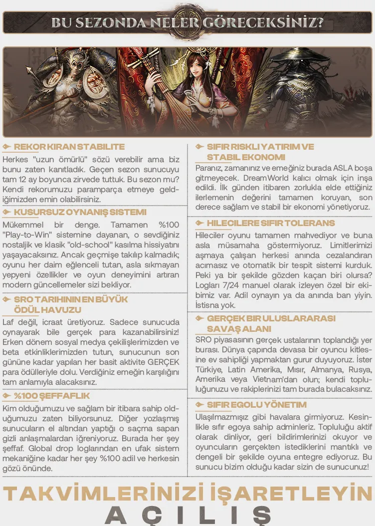 DreamWorld - 105 CAP | Sadece CH | Uzun Ömürlü | 50.000$ Ödül Havuzu