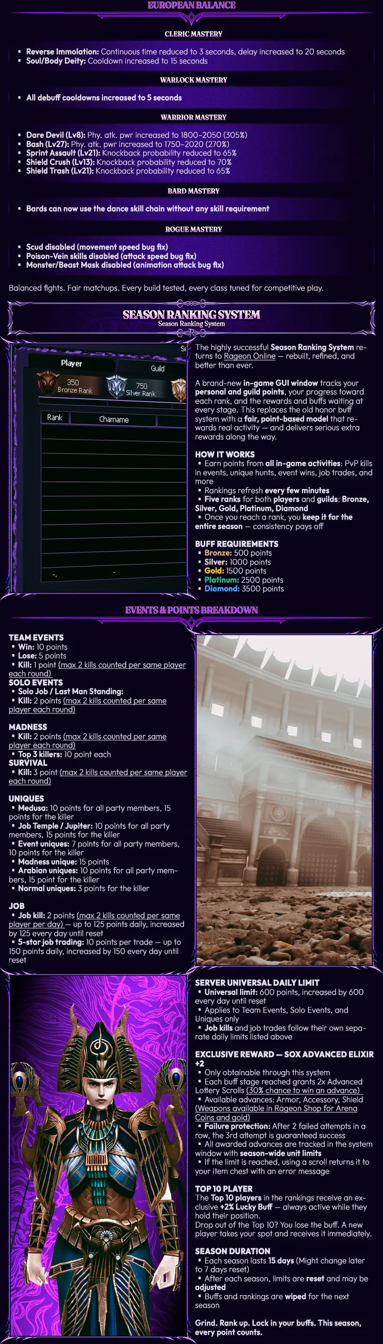 Rageon Online - 110 CAP | EU&CH | Exclusive Features | $20,000 Prize Pool