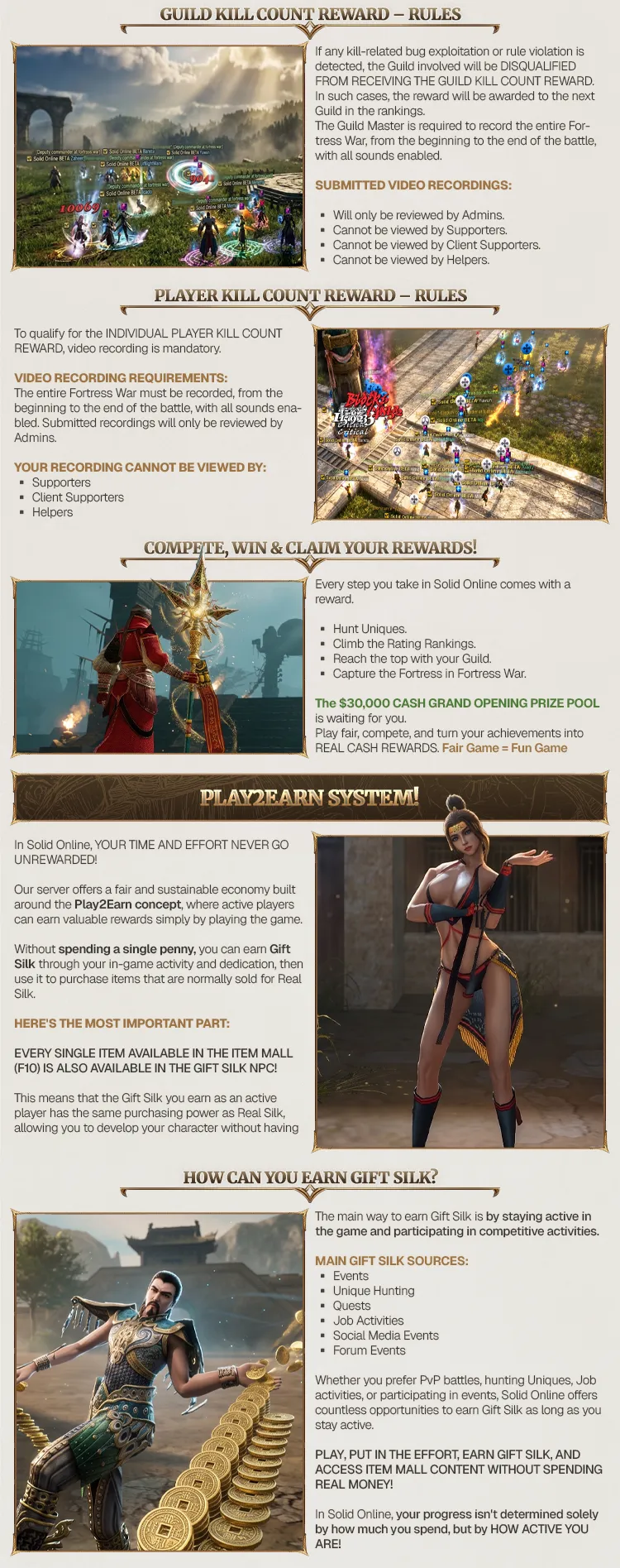 Solid Online Classic - 80 CAP | Only CH | Drop System | Kill Unique Earn USDT