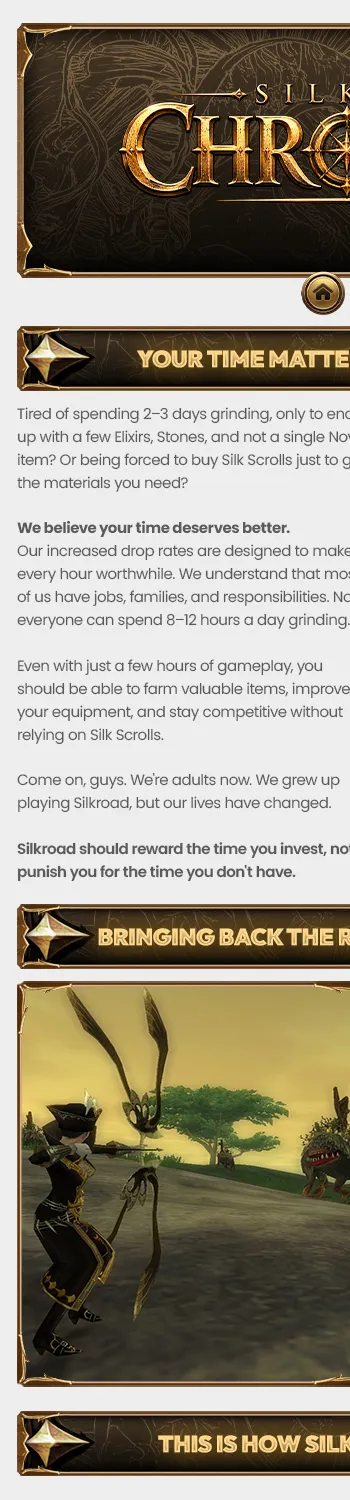 Silkroad Chronicle - 110 CAP | EU&CH | Classic Silkroad Experience | No Silk Scrolls | Open Market | Zerk Quests