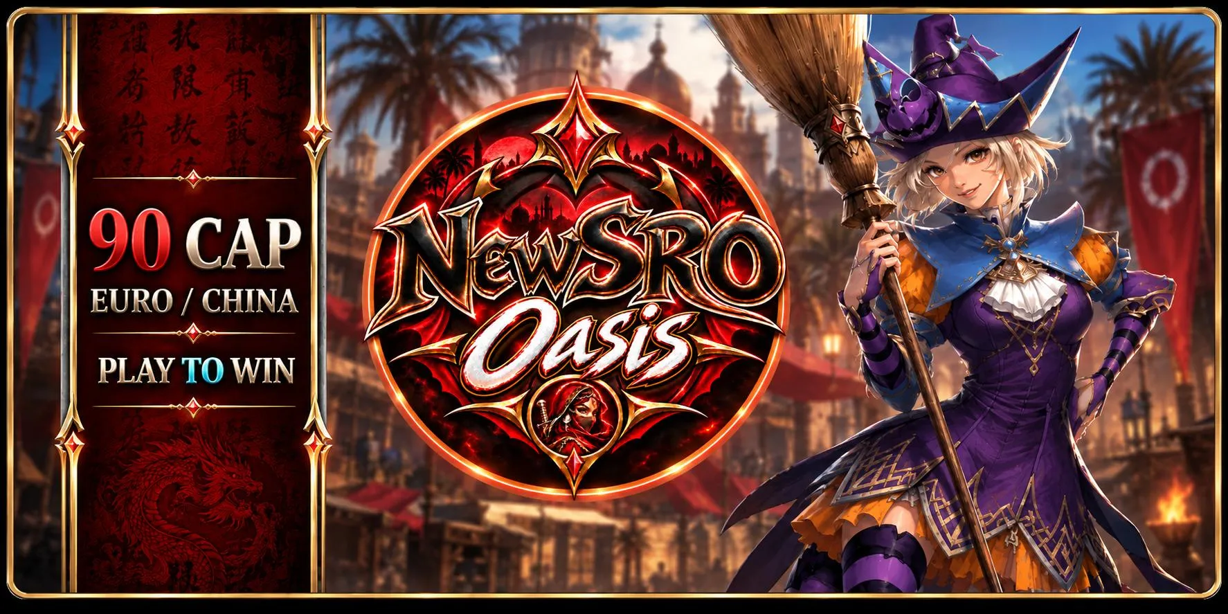NewSRO - Oasis - 90 CAP | EU&CH | Long-Term | Hard Rates | Drop System