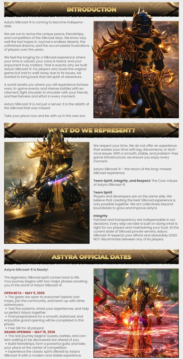 Astyra Silkroad-R - 140 CAP | Old & New Both Job System | Ultimate