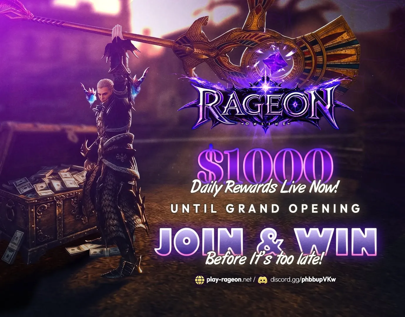 Rageon Online - 110 CAP | EU&CH | Exclusive Features | $20,000 Prize Pool