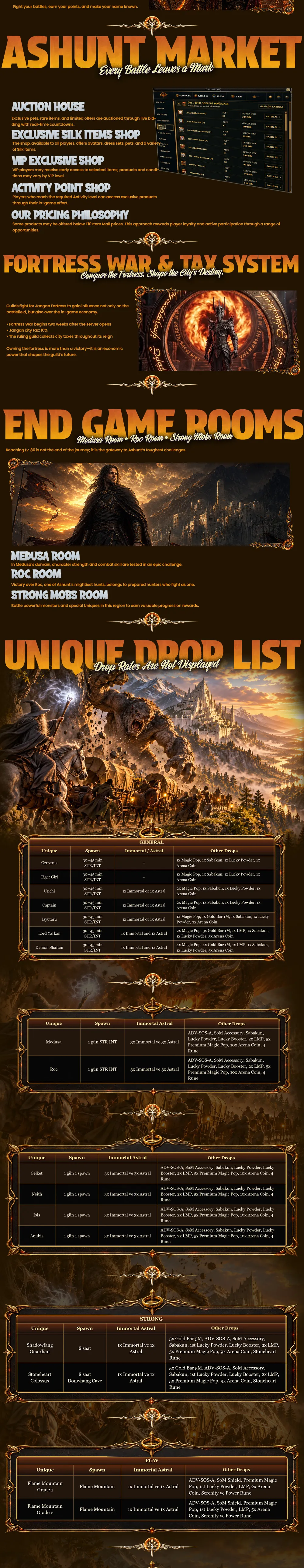 Ashunt Online - 80 CAP | Only CH | Hard Rate 1x | Rune System | Live Betting Tournament