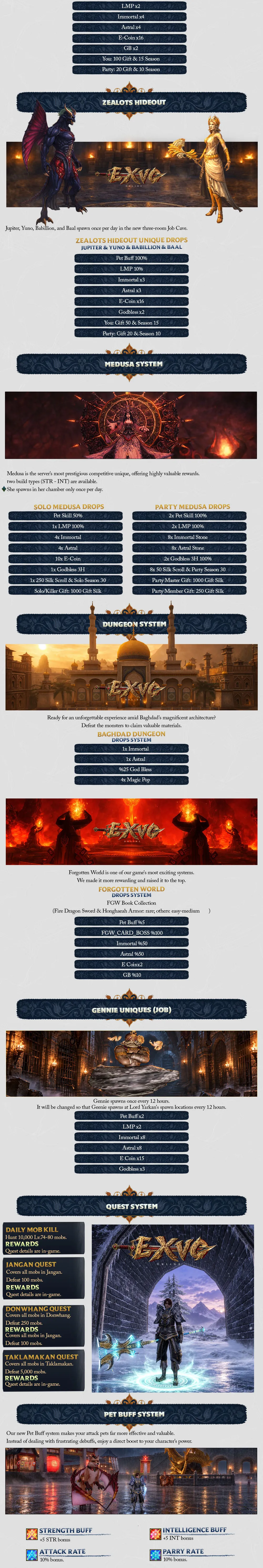 Exvo Silkroad - 80 CAP | Only CH | Drop System | Tri-Job | Long-Term
