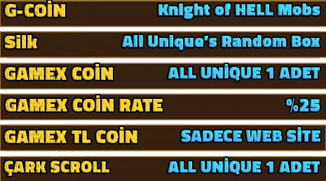 Gamex Online - 120 Cap | Max Degree : 19 | PvP Server | Coin Sistem | G.O : 04.11.2025