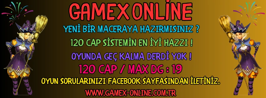 Gamex Online - 120 Cap | Max Degree : 19 | PvP Server | Coin Sistem | G.O : 04.11.2025