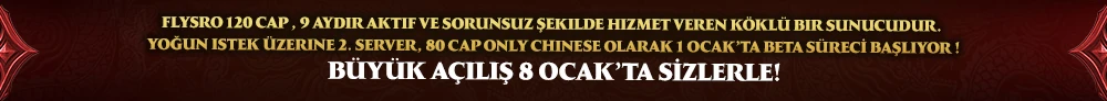 FlySro - 80 CAP | Yeni Sunucu Tibet | Emek Server | 08 DG Sos/Moon | Old System | Sadece CH